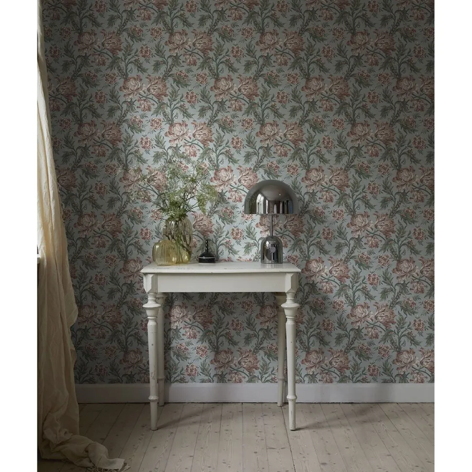 Tapetti Sandberg Amelia, non-woven, maalaisromanttinen, indigonsininen