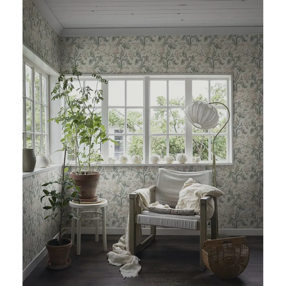 Tapetti Sandberg Amelia, non-woven, maalaisromanttinen, indigonsininen