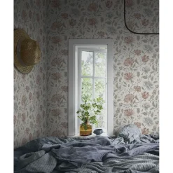 Tapetti Sandberg Annabelle, non-woven, kukka, maalaisromanttinen, hiekka