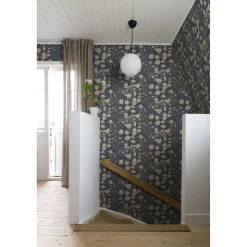 Tapetti Sandberg Karins Bukett, non-woven, maalaisromanttinen, vaaleanpunainen