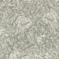 Tapetti Sandberg Malin vihreä/beige non-woven.