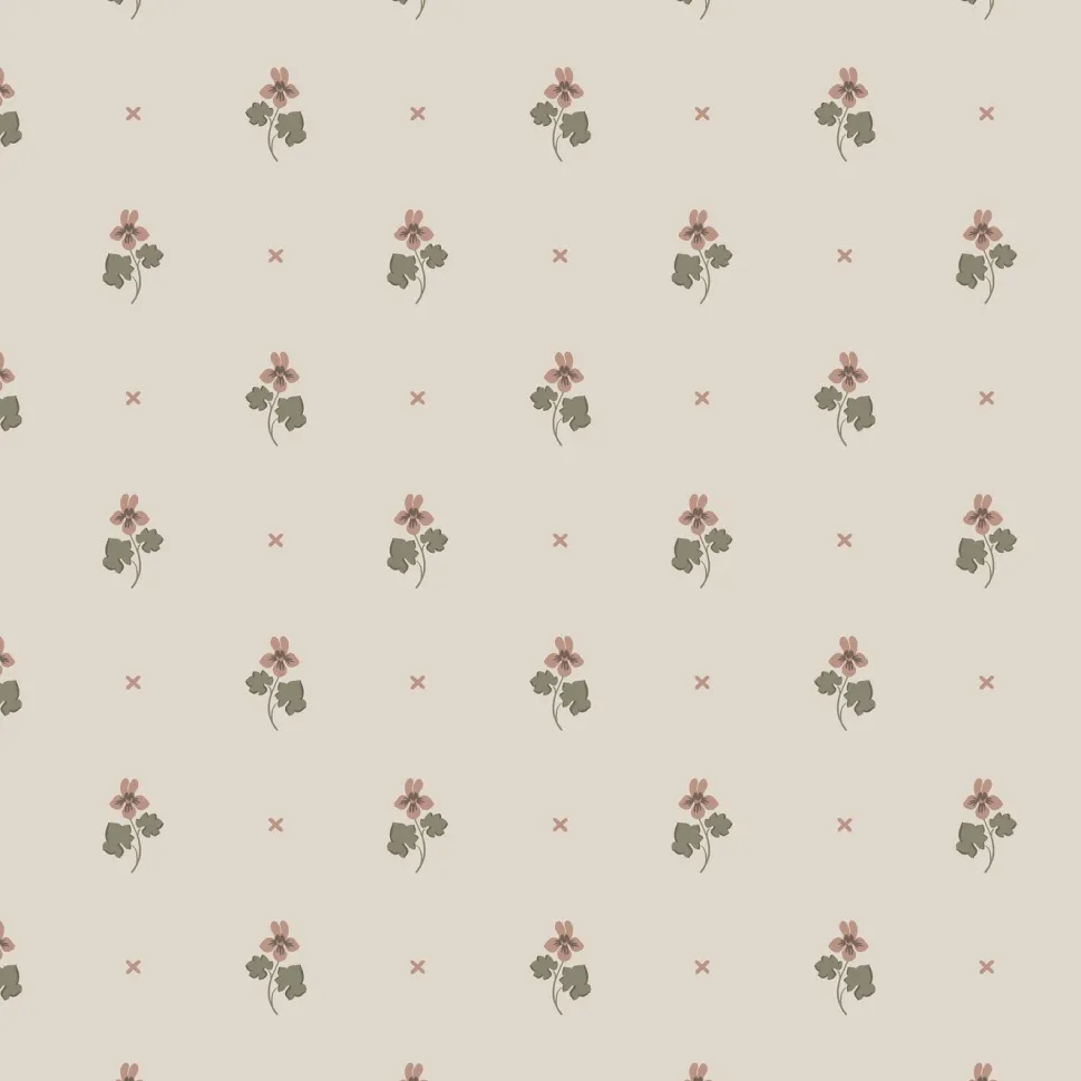 Tapetti Sandberg Mimi, non-woven, romanttinen, indigonsininen