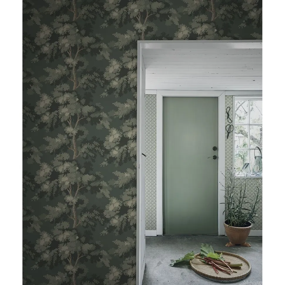 Tapetti Sandberg Raphaël 444-11, non-woven, kasvi, valkoinen