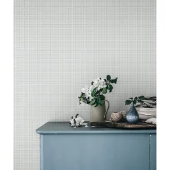 Tapetti Sandberg Ruta, non-woven, ruutu, vaaleanvihreä