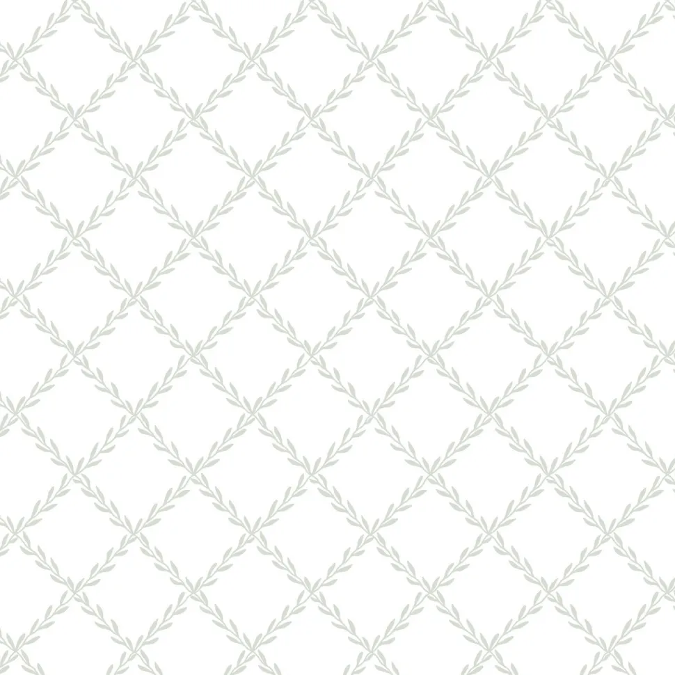 Tapetti Sandberg Trellis, non-woven, kasvi, harmaa