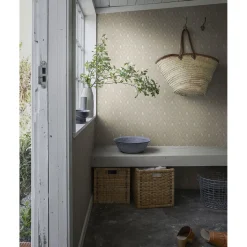 Tapetti Sandberg Turtledove, non-woven, ornamentti, indigonsininen