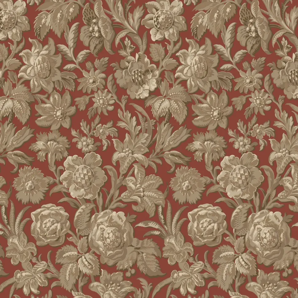 Tapetti Sandberg Valentin, non-woven, kukka, hiilenharmaa