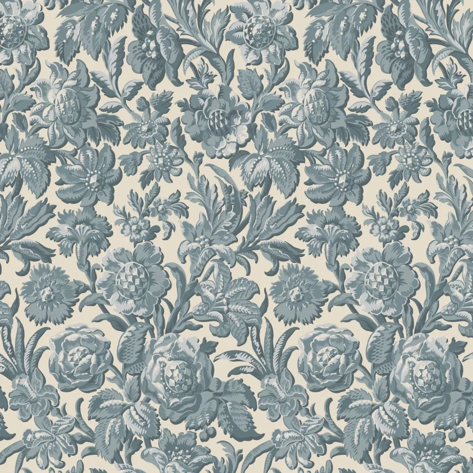 Tapetti Sandberg Valentin, non-woven, kukka, hiilenharmaa