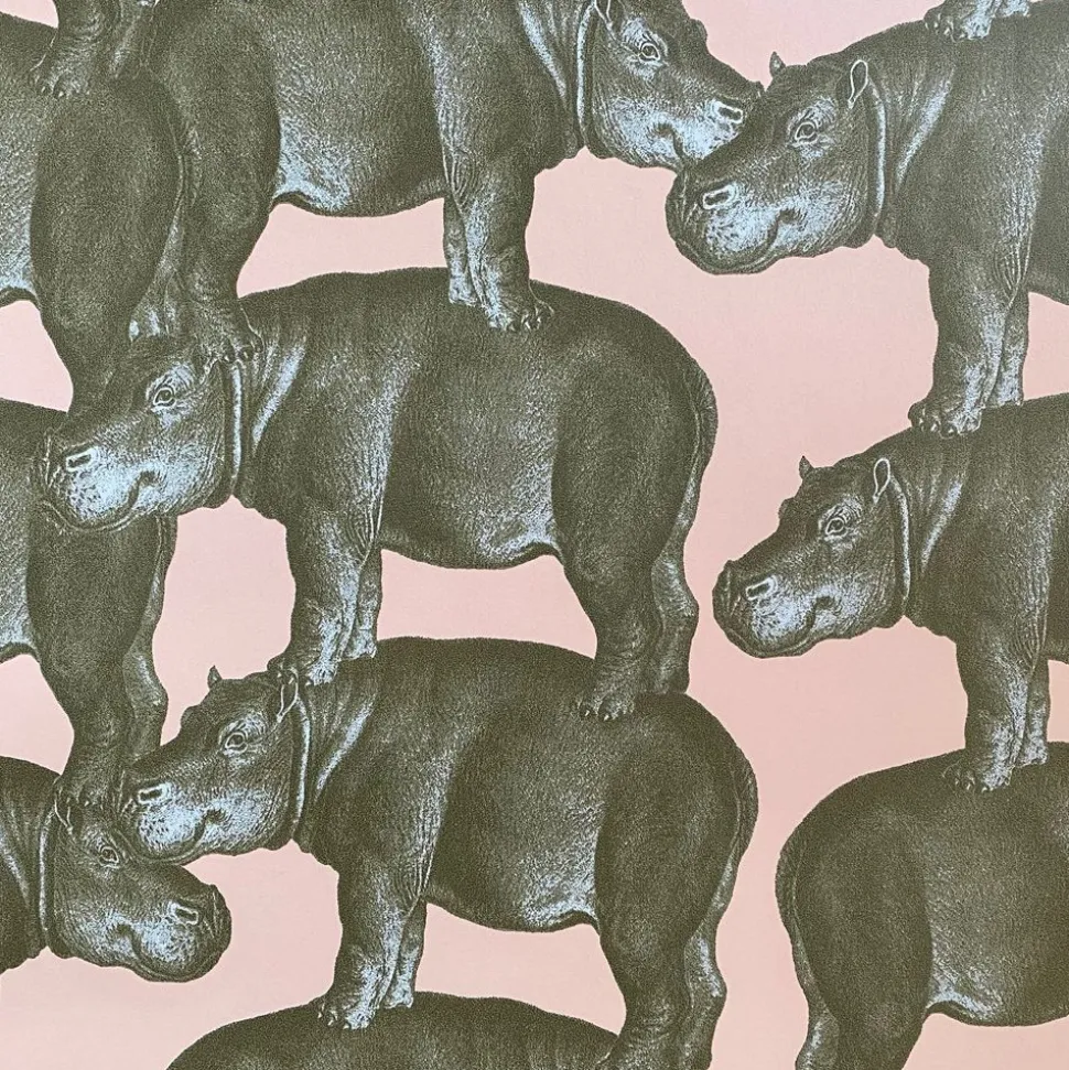 Tapetti Studio Lisa Bengtsson Hippo, non-woven, beige