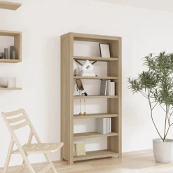 3-tasoinen kirjahylly 80x30x80 cm akaasiapuu