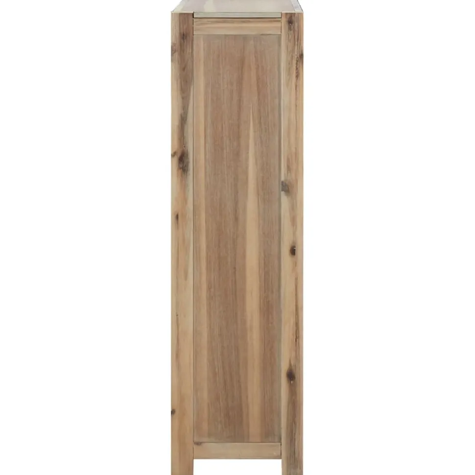 3-tasoinen kirjahylly 80x30x80 cm akaasiapuu