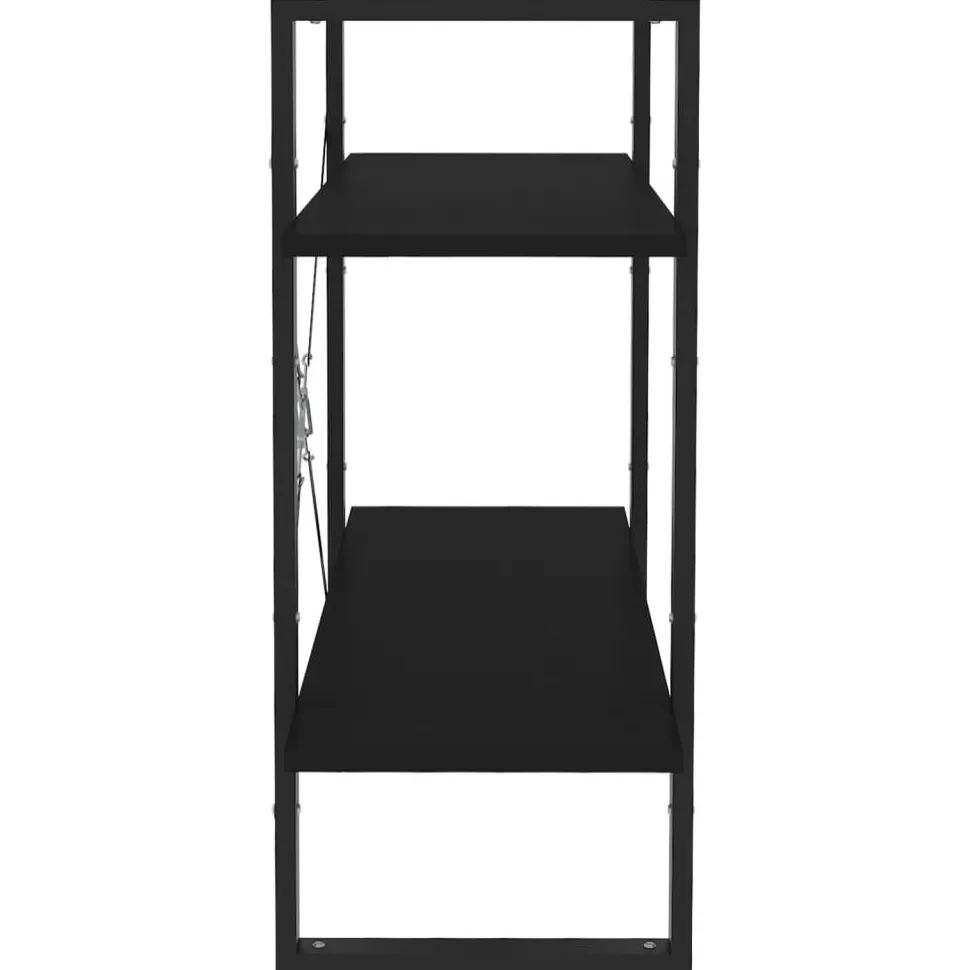 2-tasoinen kirjahylly 80x30x70 cm lastulevy betoninharmaa