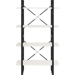 2-tasoinen kirjahylly 80x30x70 cm lastulevy betoninharmaa