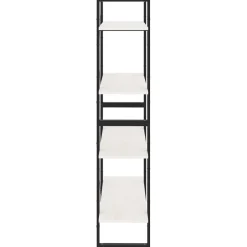 2-tasoinen kirjahylly 80x30x70 cm lastulevy betoninharmaa
