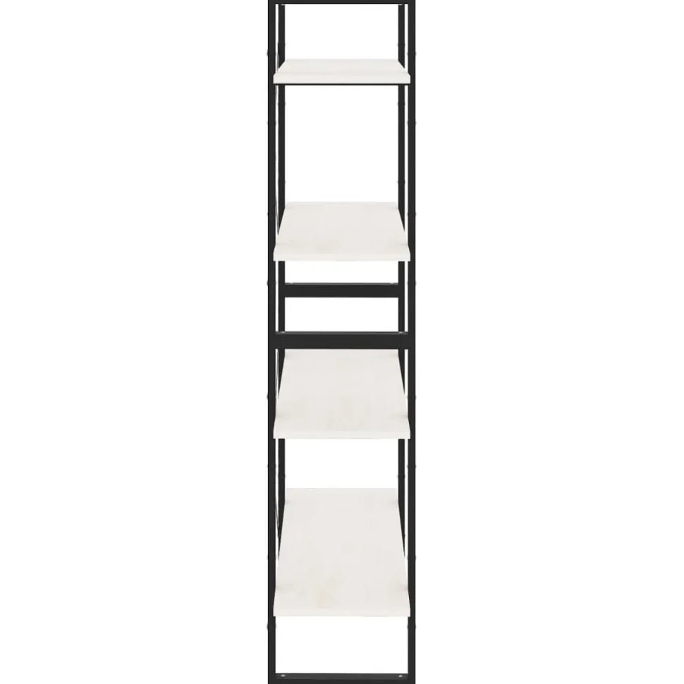 2-tasoinen kirjahylly 80x30x70 cm lastulevy betoninharmaa