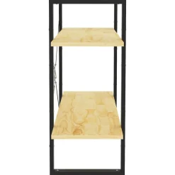 2-tasoinen kirjahylly 80x30x70 cm lastulevy betoninharmaa