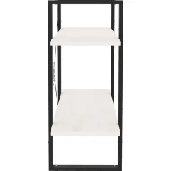 2-tasoinen kirjahylly 80x30x70 cm lastulevy betoninharmaa