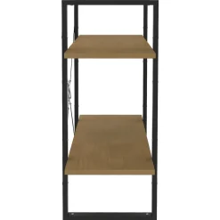 2-tasoinen kirjahylly 80x30x70 cm lastulevy betoninharmaa