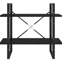 2-tasoinen kirjahylly 80x30x70 cm lastulevy betoninharmaa