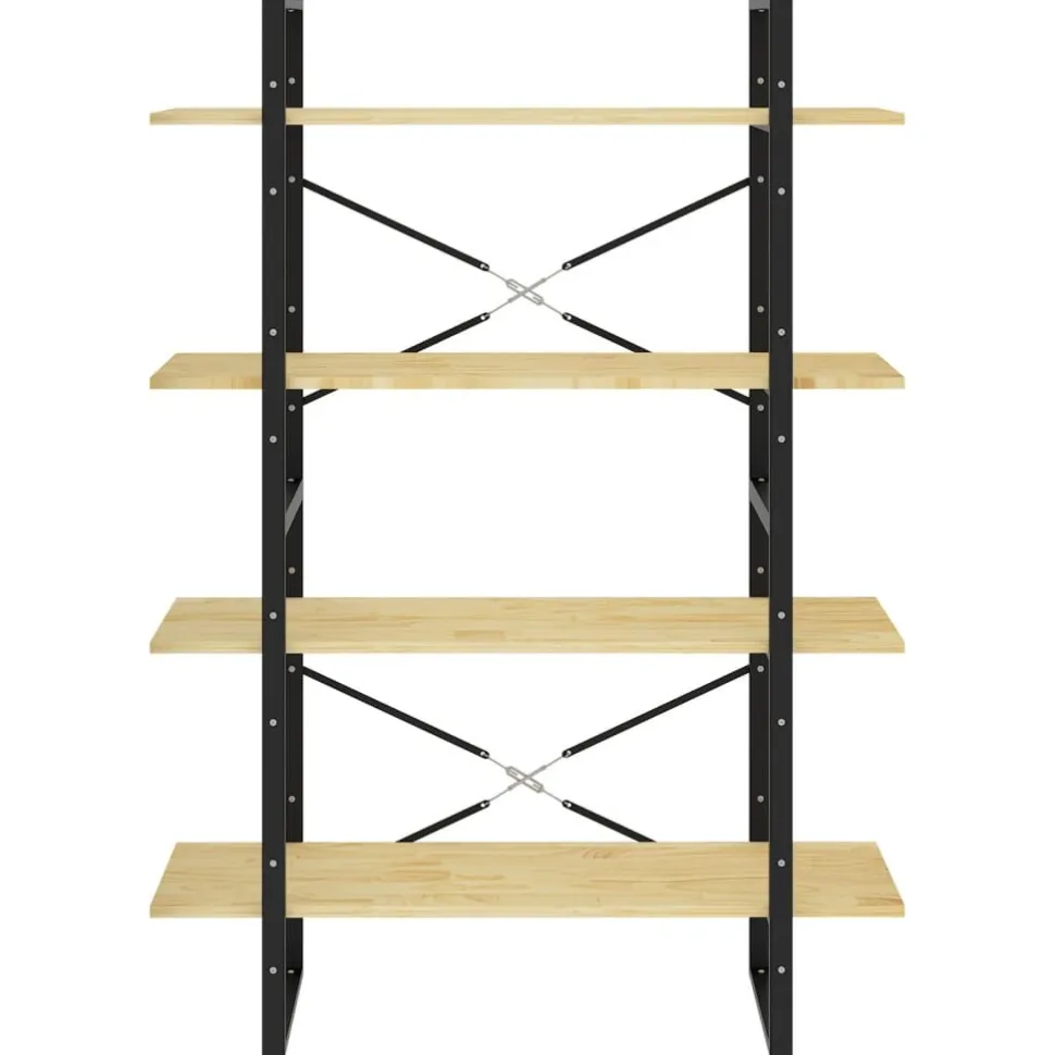2-tasoinen kirjahylly 100x30x70 cm lastulevy harmaa