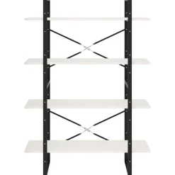 2-tasoinen kirjahylly 100x30x70 cm lastulevy harmaa
