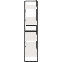 2-tasoinen kirjahylly 100x30x70 cm lastulevy harmaa