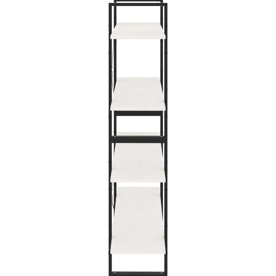 2-tasoinen kirjahylly 100x30x70 cm lastulevy harmaa