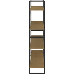 2-tasoinen kirjahylly 100x30x70 cm lastulevy harmaa