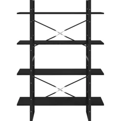 2-tasoinen kirjahylly 100x30x70 cm lastulevy harmaa