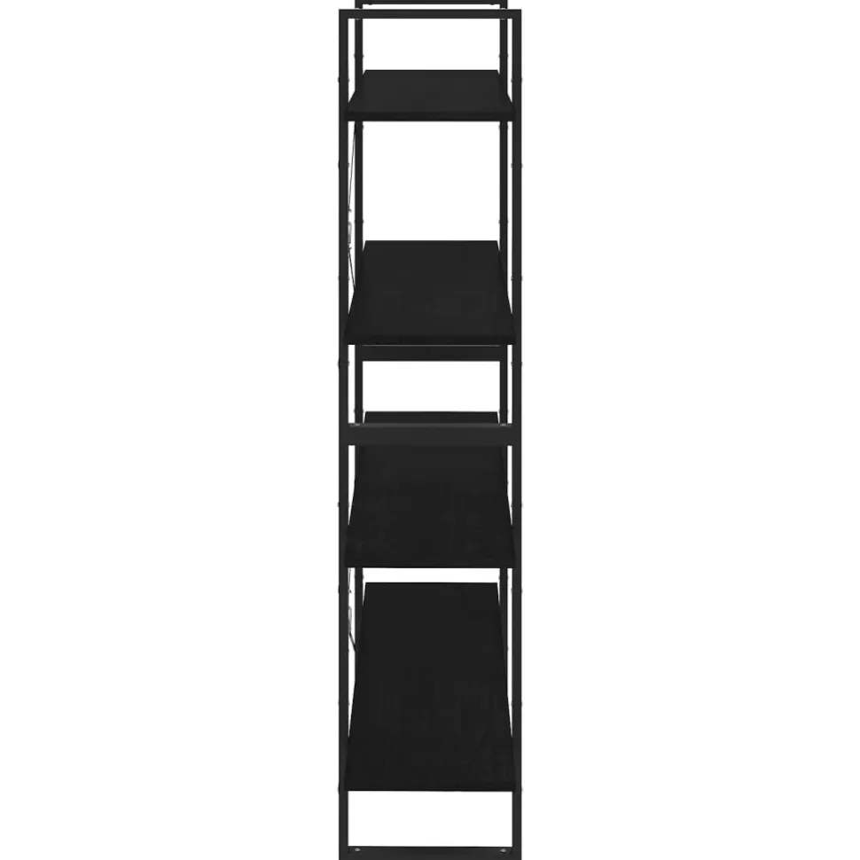 2-tasoinen kirjahylly 100x30x70 cm lastulevy harmaa