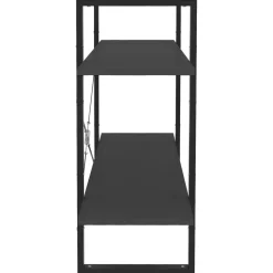 2-tasoinen kirjahylly 100x30x70 cm lastulevy harmaa