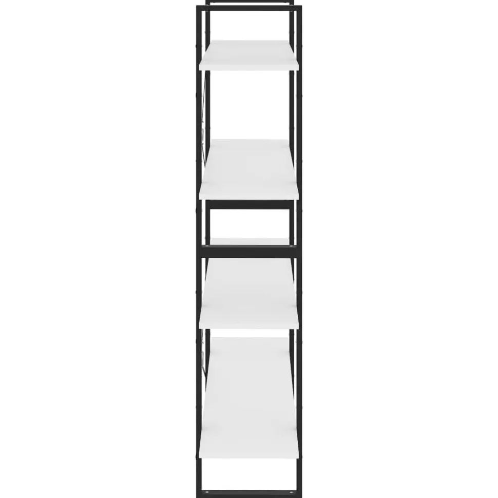 2-tasoinen kirjahylly 100x30x70 cm lastulevy harmaa