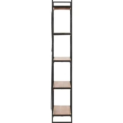 3-tasoinen kirjahylly 77x30x80 cm mangopuu ja rauta