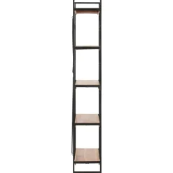 3-tasoinen kirjahylly 77x30x80 cm mangopuu ja rauta