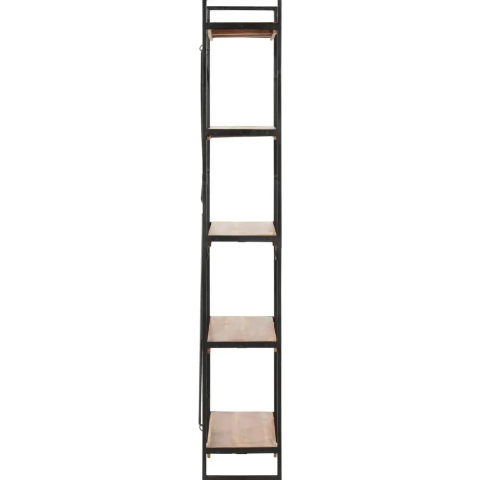 3-tasoinen kirjahylly 77x30x80 cm mangopuu ja rauta