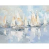 Taulu Home4You 120x90 cm, purjeveneet merellä, sininen