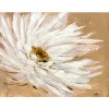 Taulu Home4You 90x120 cm, valkoiset kukat, beige