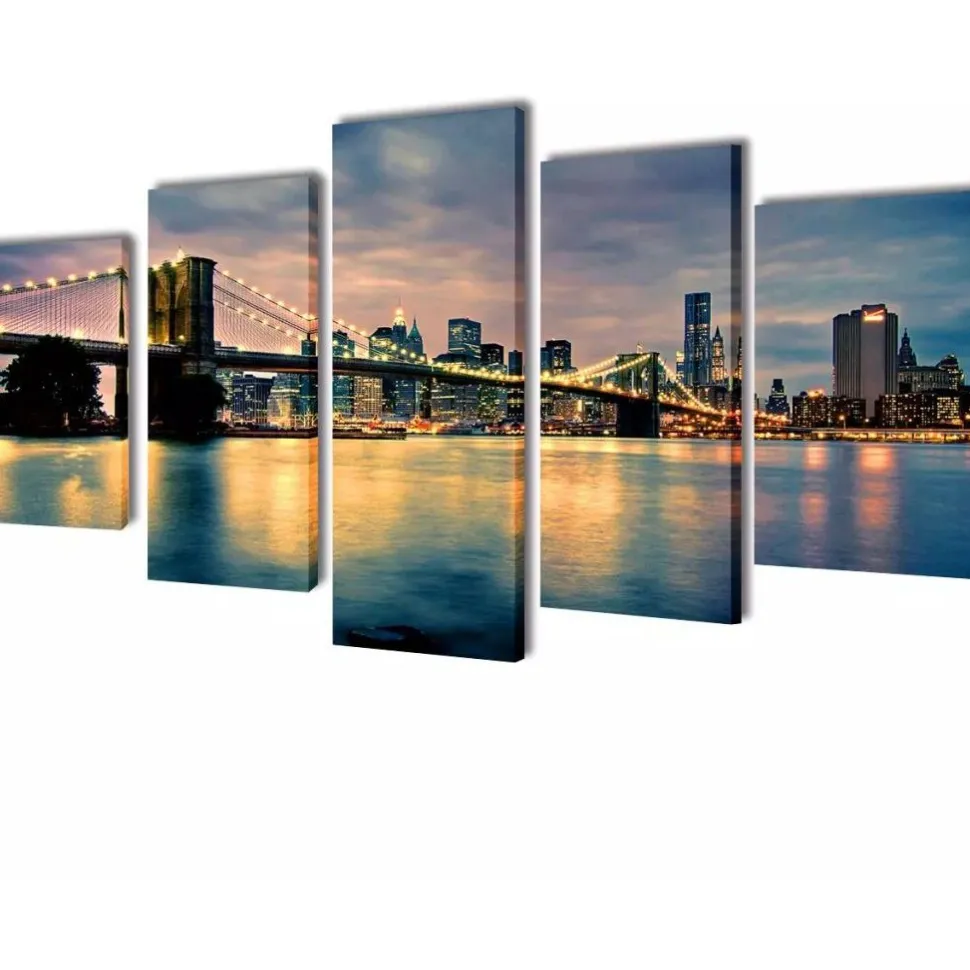 Taulusarja brooklynin silta jokimaisema 200 x 100 cm