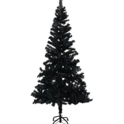 Tekojoulukuusi jalustalla, musta, 150cm, PVC