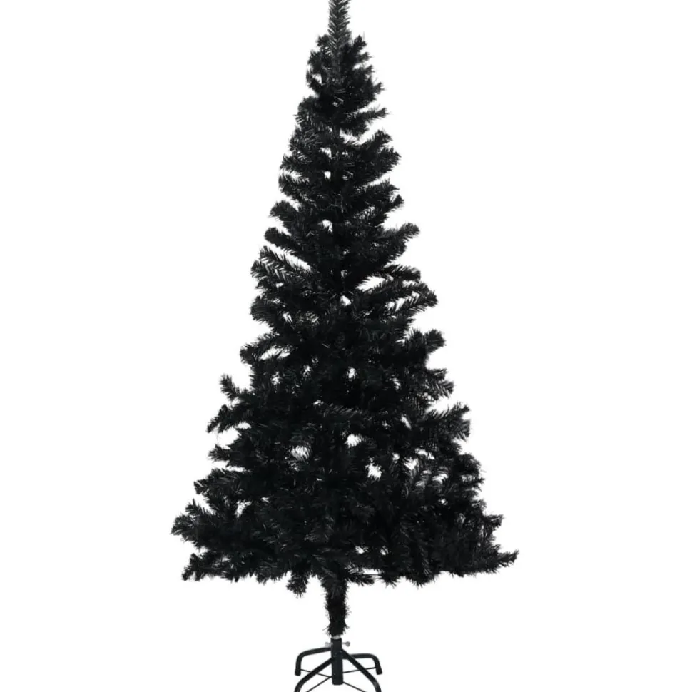 Tekojoulukuusi jalustalla, musta, 150cm, PVC