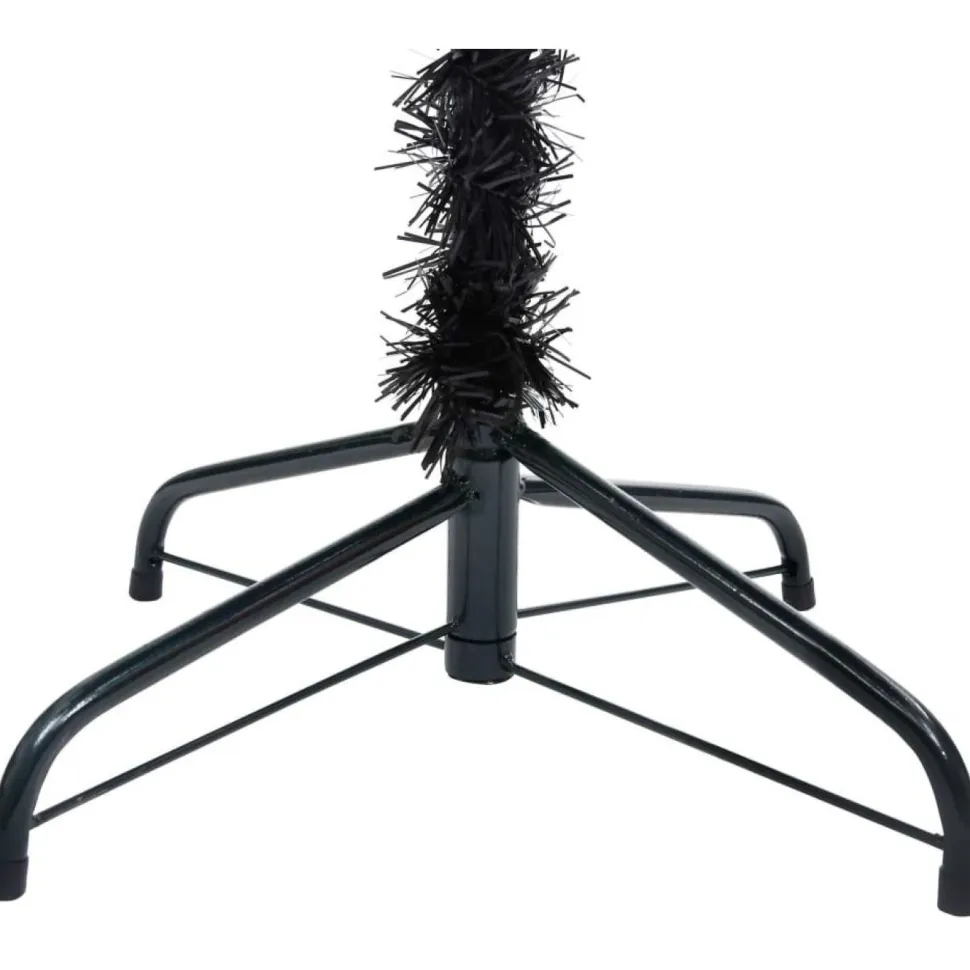 Tekojoulukuusi jalustalla, musta, 150cm, PVC