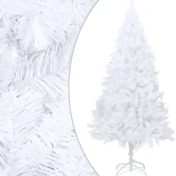 Tekojoulukuusi LED-valoilla ja palloilla valkoinen PVC eri kokoja