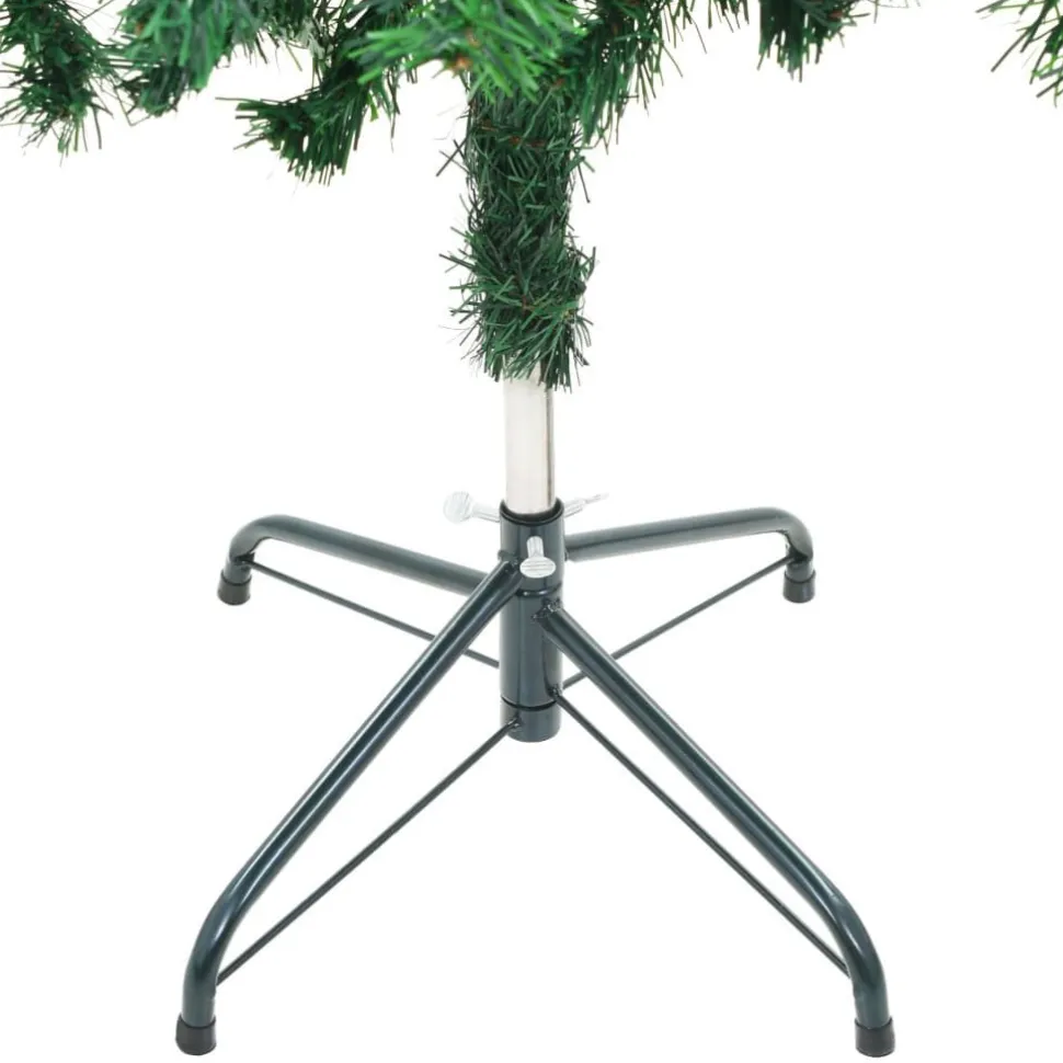 Tekojoulukuusi LED-valoilla ja palloilla vihreä eri kokoja