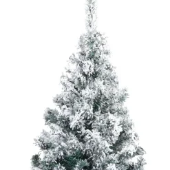 Tekojoulukuusi lumihuurteella, vihreä, 210cm, PVC