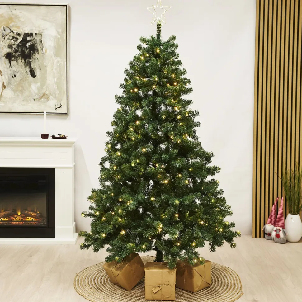 Tekojoulukuusi Nordic Winter Aske 150cm PVC LED-valoilla