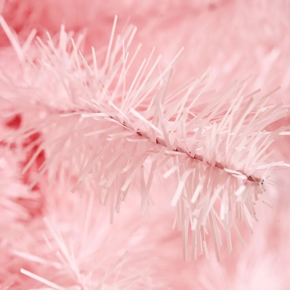 Tekojoulukuusi Nordic Winter Bling 180cm kapea PVC vaaleanpunainen