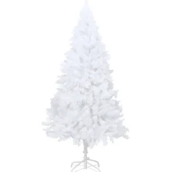 Tekojoulukuusi paksuilla oksilla, valkoinen, 150cm, PVC