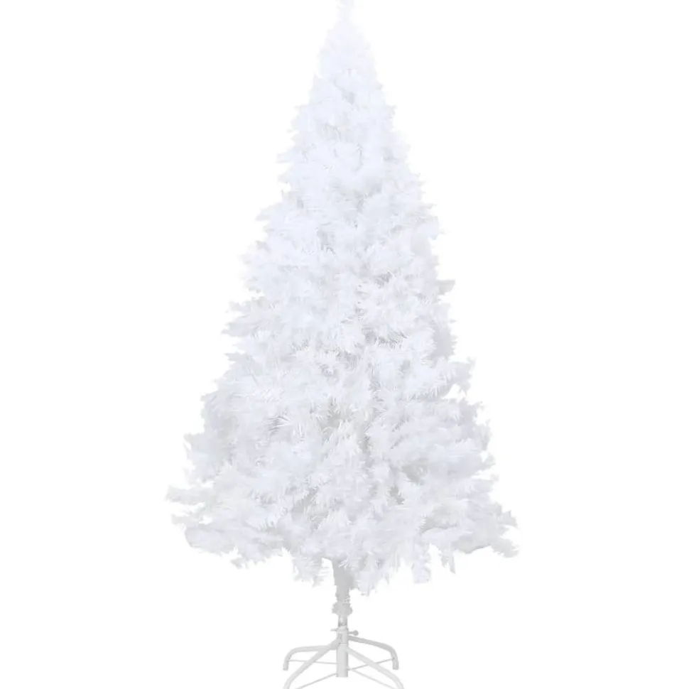 Tekojoulukuusi paksuilla oksilla, valkoinen, 150cm, PVC