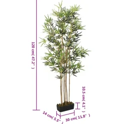 Tekokasvi bambupuu 120cm, 552 lehteä, vihreä