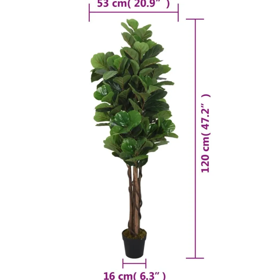 Tekokasvi lyyraviikuna 134 lehteä 120 cm vihreä